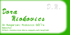 dora miokovics business card